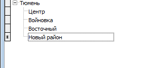 Добавление района города